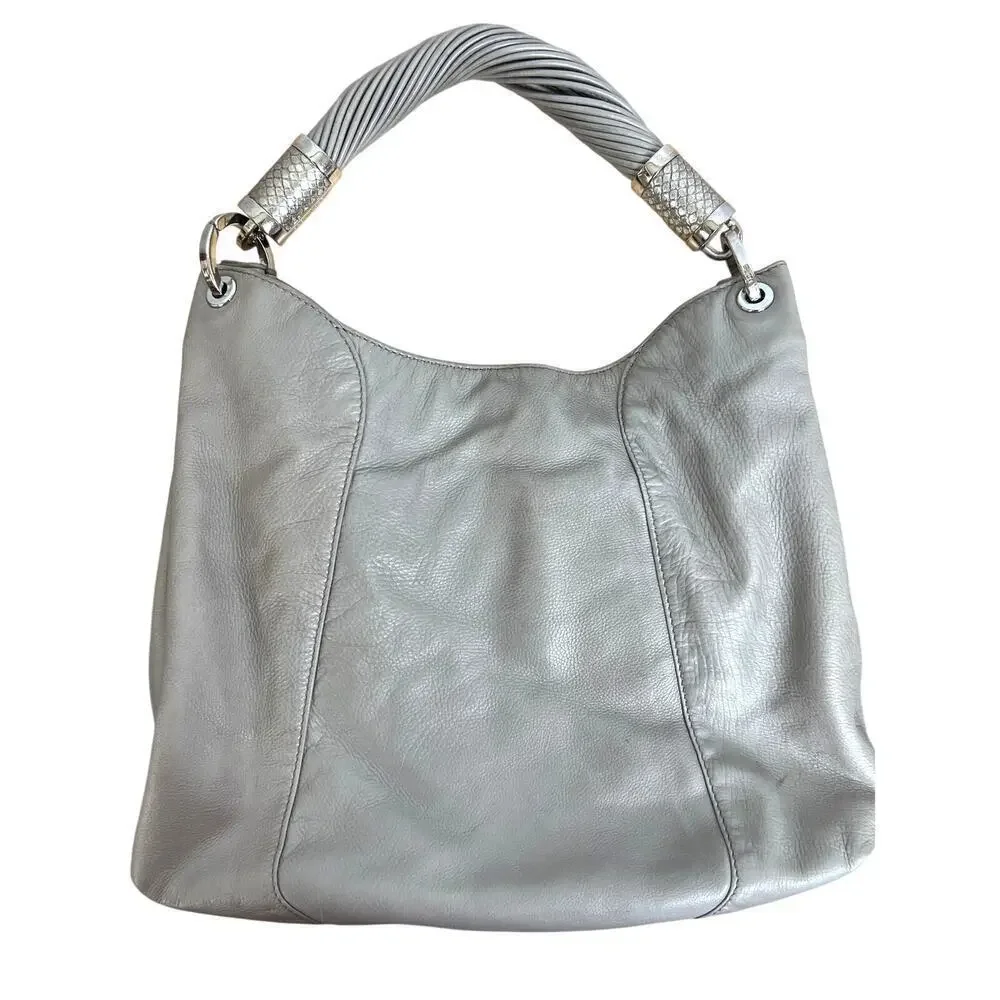 MICHAEL‎ KORS COLLECTION Tonne Taupe/Tan Calfskin/Snakeskin Hobo Bag